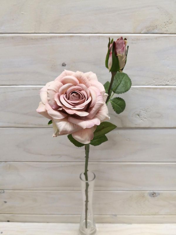 Artificial Victoria Rose Stem (Natural)