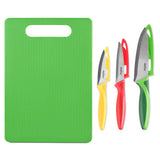 Chopping Board & 3pc Knife Set