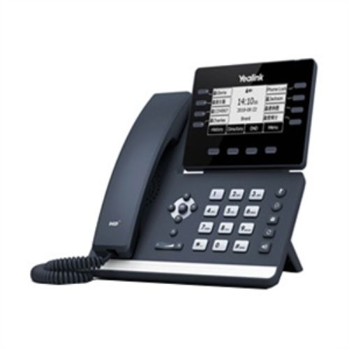 Yealink SIP-T53W IP Phone with 3.7" LCD, Bluetooth, and dual-band Wi-Fi for seamless VoIP communication.