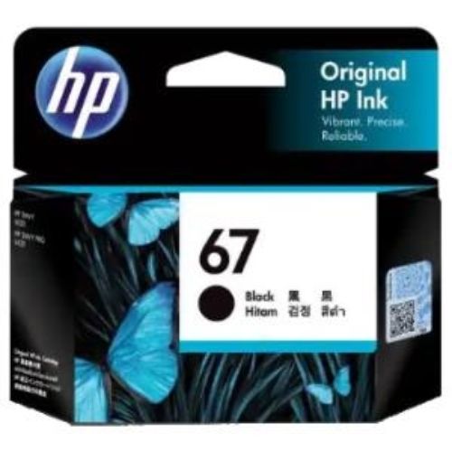 HP 67 Original Ink Cartridge - Black - Inkjet