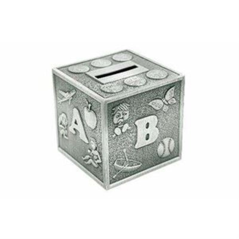 Money Bank - Pewter Plate Abc (10cm)