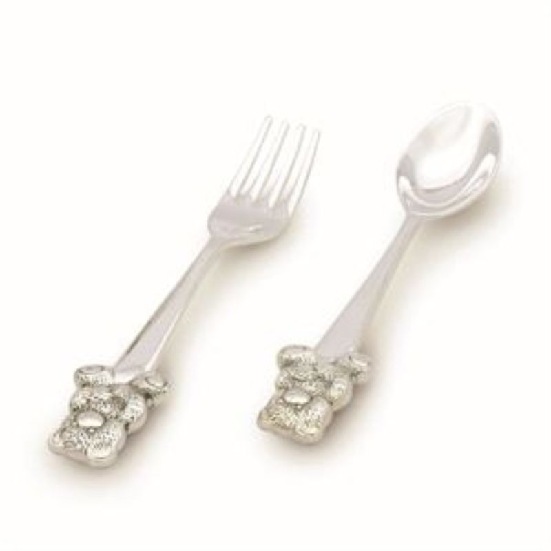 Spoon And Fork Set - Silver Plate