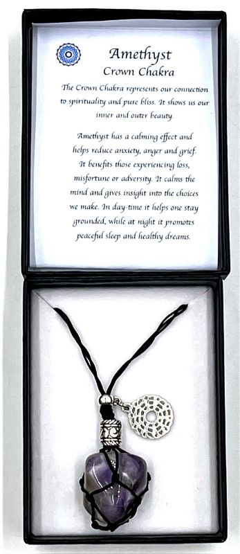 Necklace - Braided Stone Amethyst