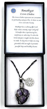 Necklace - Braided Stone Amethyst