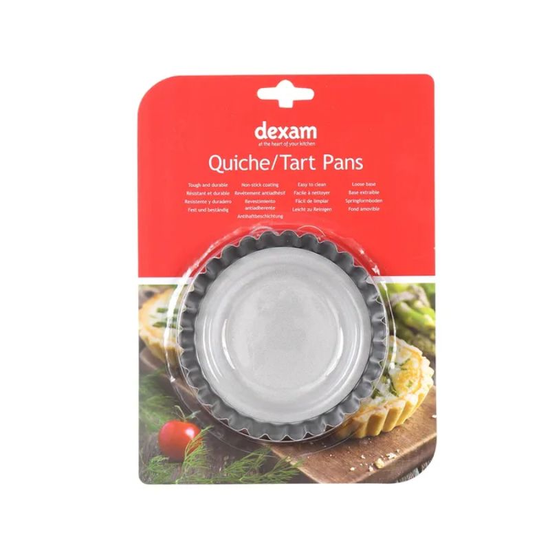 Non-Stick L/Base Mini Quiche 12cm 4 Pack