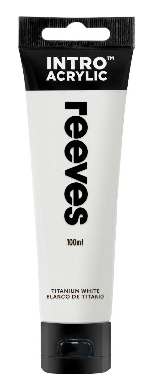 REEVES INTRO ACRYLIC PAINT 100ML - TITANIUM WHITE 710