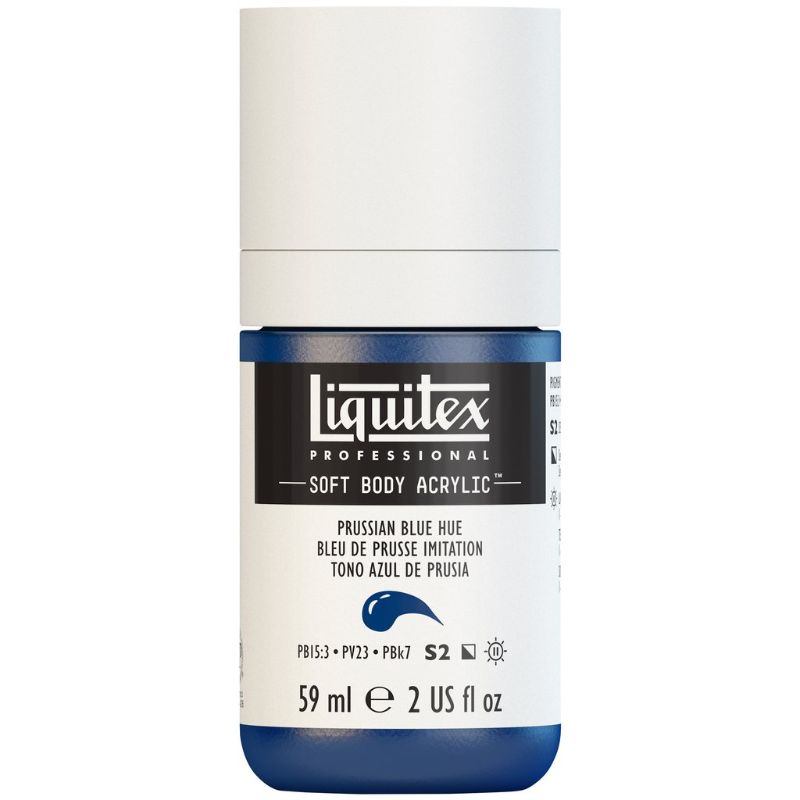 LIQUITEX PROFESSIONAL SOFT BODY ACRYLIC PAINT 59ML - PRUSSIAN BLUE HUE 320 S2
