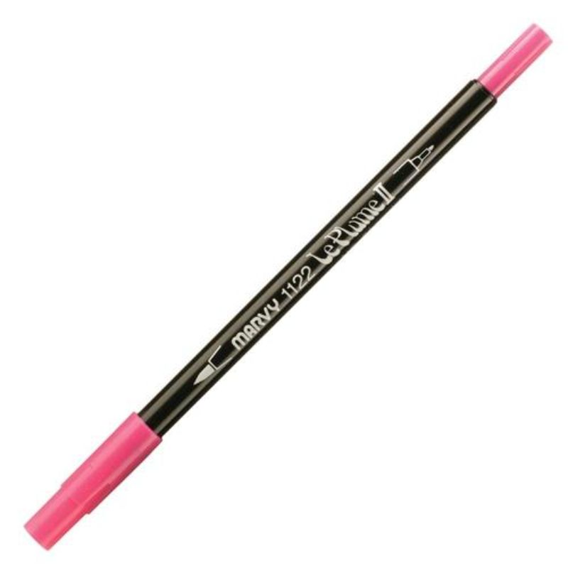 MARVY LE PLUME II DUALTIP MARKER - SCARLET 94
