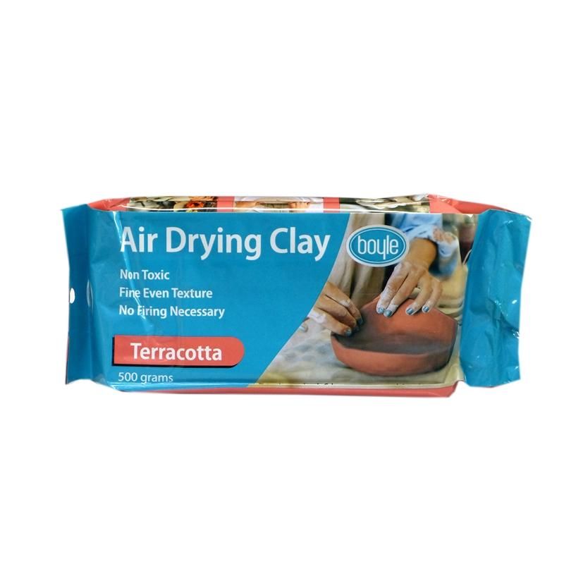 Terracotta Boyle Air Drying Clay 500g, ideal for crafting detailed sculptures and decor without baking.