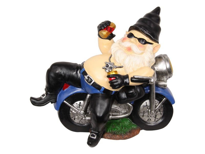 Ornament - Drunk Gnome Biker (30cm)