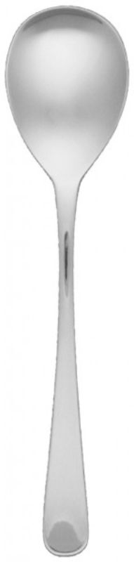 Twelve elegant stainless steel fruit spoons with a mirror finish, perfect for serving fruits and desserts.