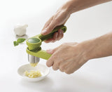 Joseph Joseph Helix Garlic Press: ergonomic design with unique twisting action for easy crushing of multiple garlic cloves.