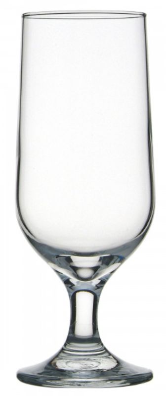 Set of 12 elegant 345ml stemmed beer glasses, perfect for enhancing the tasting experience of pilsners and fine brews.