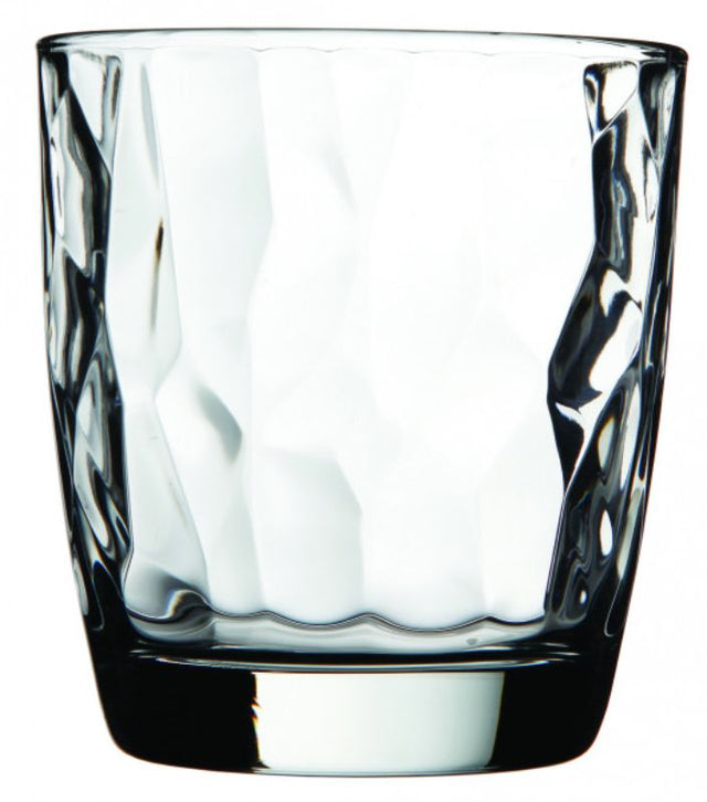 Set of 6 Bormioli Rocco Diamond DOF glasses, 300ml, featuring a stylish diamond-patterned design for elegant beverage service.