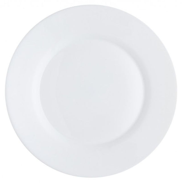 Elegant 25cm tempered glass dinner plates in a set of 36, perfect for versatile dining and stylish table settings.