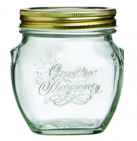 Bormioli Rocco 500ml Amphora jars set of 12, perfect for home canning, preserving jams, sauces, and more.