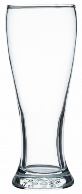 Set of 24 Crown Pilsner glasses, 425ml, designed for enhancing aromas and flavors, perfect for beer enthusiasts.