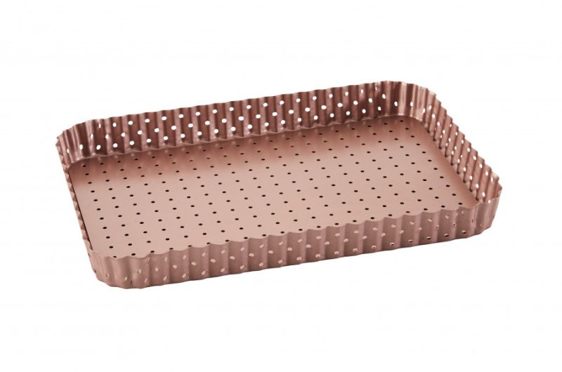 Wiltshire - Rose Gold Perforated Large Rectangle Tart Pan