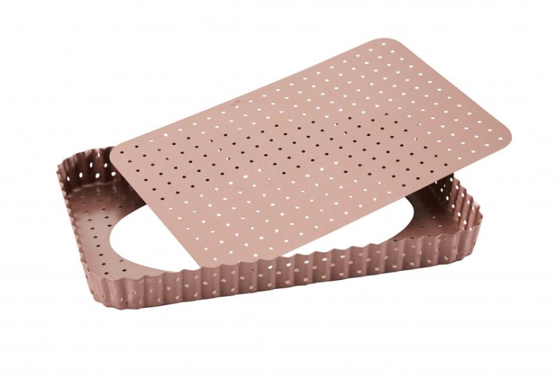 Wiltshire - Rose Gold Perforated Large Rectangle Tart Pan