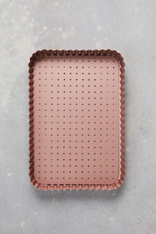 Wiltshire - Rose Gold Perforated Large Rectangle Tart Pan