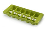 Joseph Joseph Quicksnap Plus Green ice tray with flexible lid, holds 14 cubes, easy to use and stack, innovative design.