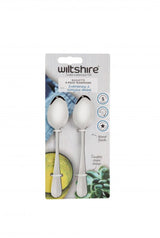 Elegant Wiltshire Baguette Teaspoon set of 6 in stainless steel with a mirror polish finish, perfect for everyday dining.