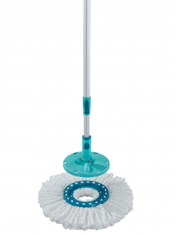 Leifheit Twist Mop Replacement Head in microfiber for efficient cleaning of hardwood, tiles, and laminate surfaces.