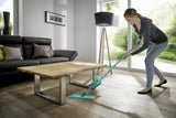 Leifheit Piccolo Micro Floor Mop with swivel head, lightweight design, and push down mechanism for effortless cleaning.