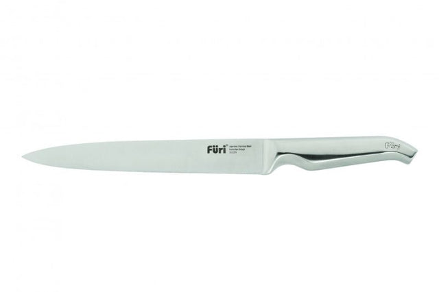 Furi Pro Carving Knife 20cm for precise slicing of roasts, featuring ergonomic handle and high carbon stainless steel blade.