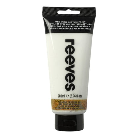 Coarse texture gel in a 200ml tube, perfect for adding depth and dimension to acrylic paintings and mixed media projects.