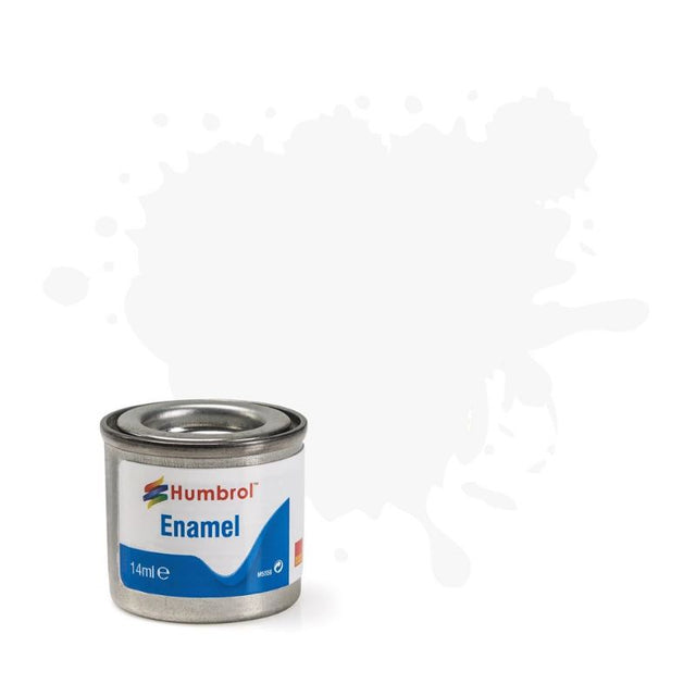 Set of 6 Humbrol CLEAR POLYURETHANE enamel paint tins, 14ml each, designed for a smooth, durable finish on various surfaces.