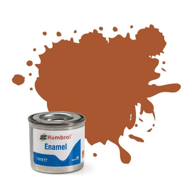 Set of 6 Humbrol Leather Matt Enamel Paints in 14ml tins, offering smooth finishes for various surfaces and creative projects.