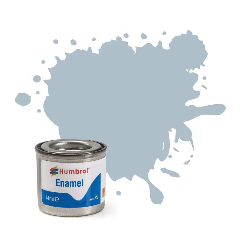 Set of 6 Humbrol US Ghost Grey Satin Enamel Paint tins, ideal for model-making with smooth, even finishes and vibrant pigmentation.