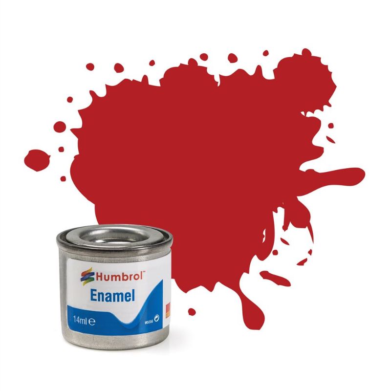 Enamel Paint - Humbrol  Insignia Red Matt (Set of 6)