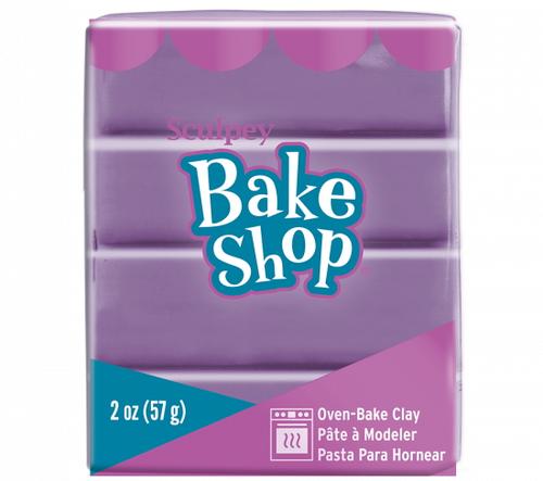 Vibrant purple Sculpey Bake Shop polymer clay block, 57g, perfect for crafting and baking without air drying.