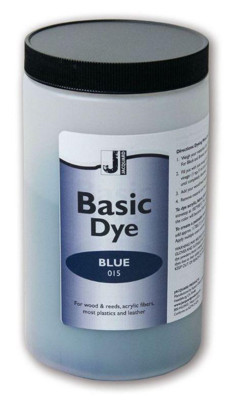 Vibrant Jacquard Blue acid dye for protein fibers, ideal for dyeing wool, silk, and more, in a convenient 450g package.