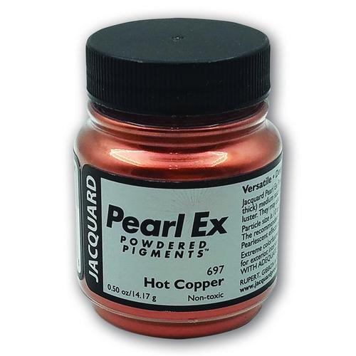 Dazzling Hot Copper Pearl Ex Powdered Pigment (14g) adds rich metallic effects for various art projects, enhancing creativity.