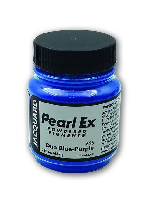Pearl Ex Powdered Pigment in Duo Blue Purple, 14g, ideal for adding pearlescent and metallic effects to various art mediums.