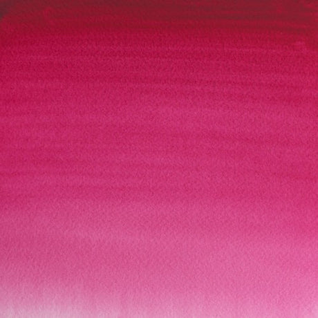 Vibrant 5ml tube of Winsor & Newton Quinacridone Magenta watercolour, known for its transparent, rich hue and permanence.