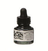 Black Indian ink in a 30ml bottle from Winsor & Newton, ideal for artists and calligraphers for rich pigmentation and fluid application.