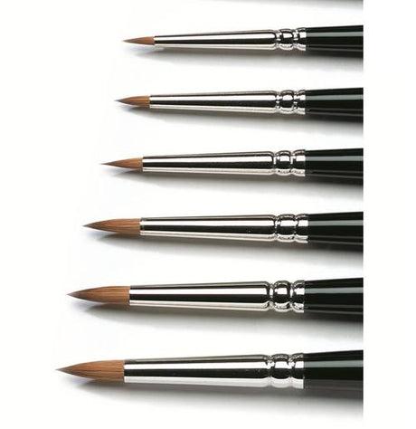 Miniature Sable Brush - Winsor & Newton Series 7 (Size 0) with Kolinsky sable hair, ideal for detailed watercolor artistry.