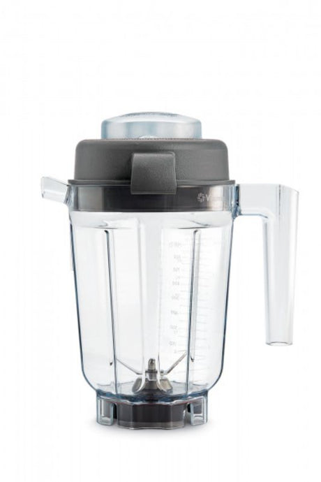 Vitamix Classic Dry Grains Container 0.9L, designed for grinding grains, features a spill-proof spout and precise measurements.