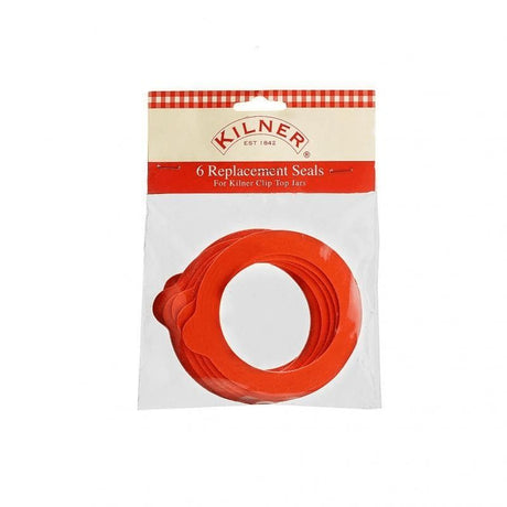 A pack of 6 Kilner rubber seals ensuring airtight preservation for jars, suitable for various canning projects.