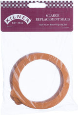 Large rubber seals pack of 6 for Kilner jars, ensuring airtight preservation and compatible with 2.2L and 3L jars.