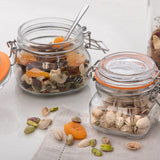 Square Clip Top Jar by Kilner, 250ml, made of clear glass with airtight seal, ideal for storing herbs and spices.