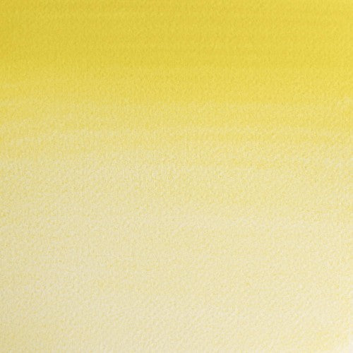 Winsor & Newton 5ml Lemon Yellow watercolour tube, featuring high pigment quality and excellent lightfastness for vibrant art.