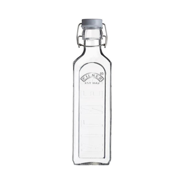 Kilner 600ml Clip Top Bottle: stylish glass design with airtight seal, ideal for juices, oils, and sauces.