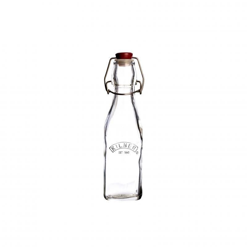 Kilner Square Clip Top Bottle Glass