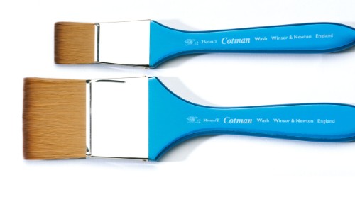 Cotman Wash Brush - 25mm, high-quality synthetic fibers for vibrant washes and precise application in watercolor painting.