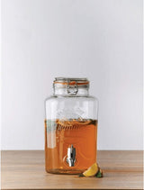 Kilner glass 8-liter storage jar with a tap, perfect for serving chilled beverages at events and parties.